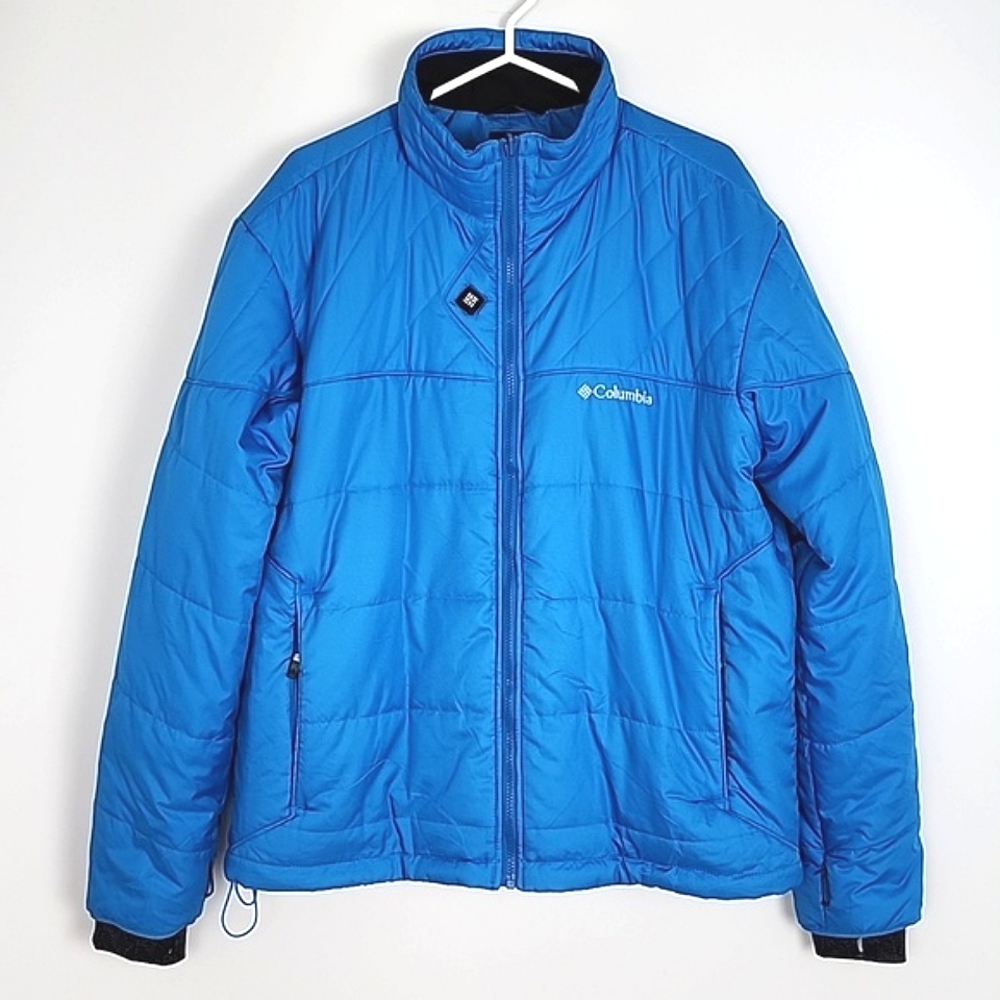 Columbia Men's Omni-Shield/Heat Activewear Insulated Jacket Blue Black Size XL